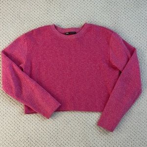ZARA hot pink sweater. Size small but can fit an XS. Worn once.